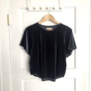 Madewell Velvet Butterfly Top